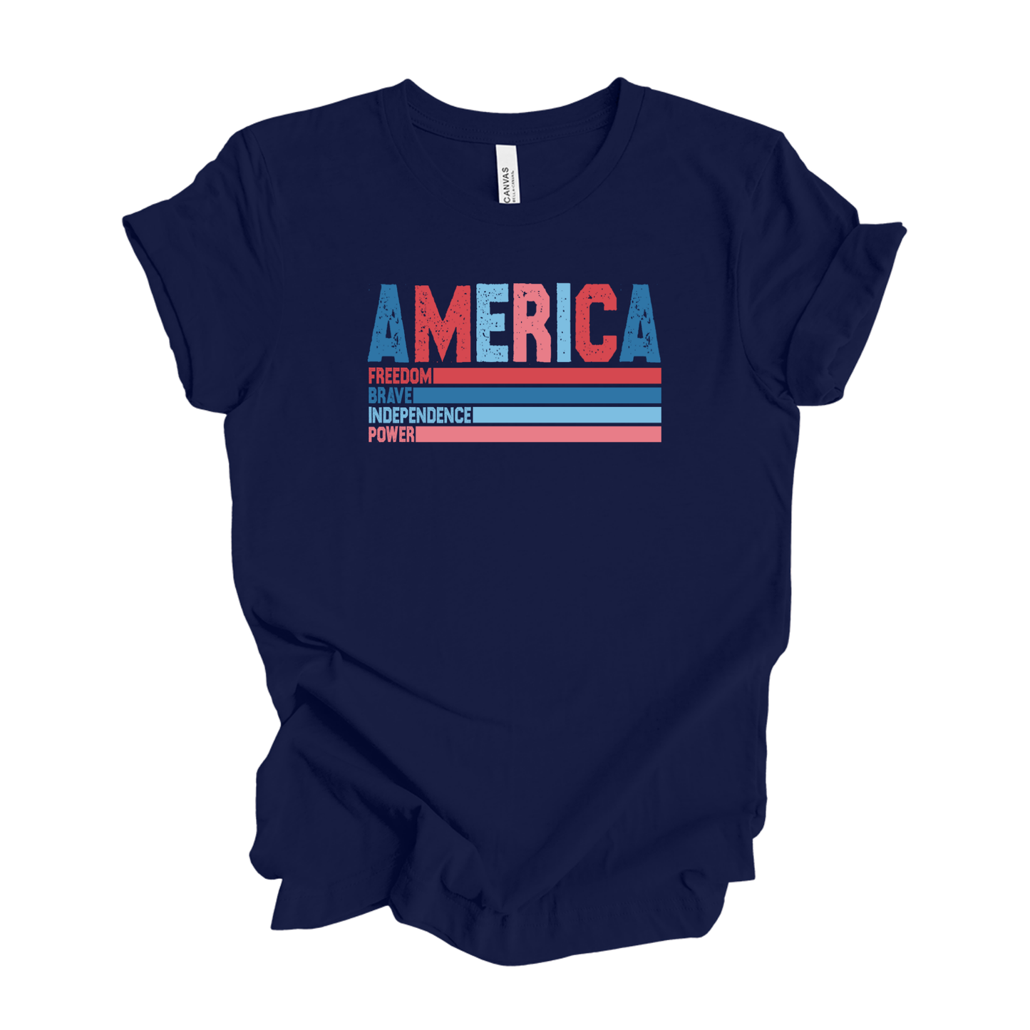 America | Freedom | Brave | Independence | Power | Unisex T-Shirt