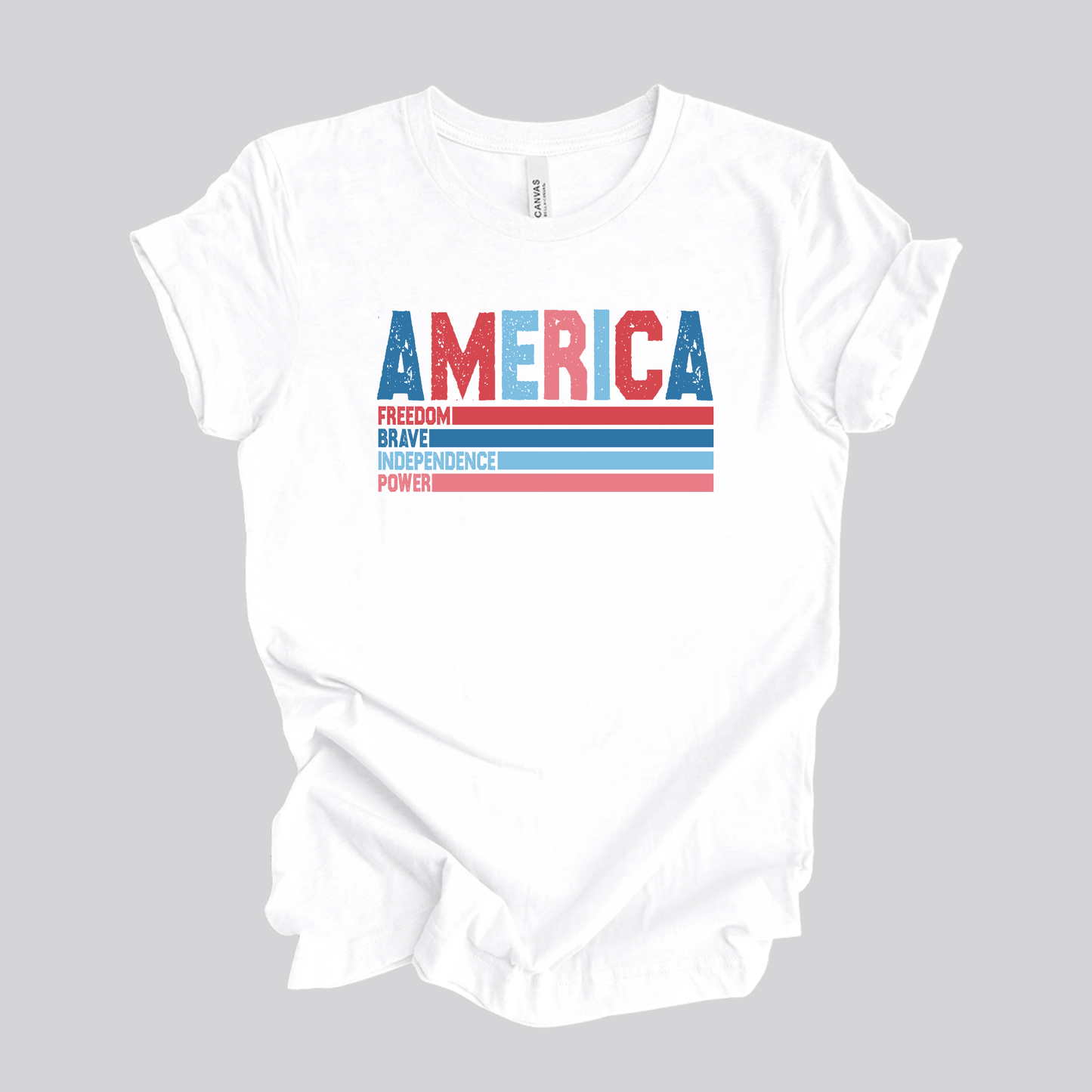 America | Freedom | Brave | Independence | Power | Unisex T-Shirt