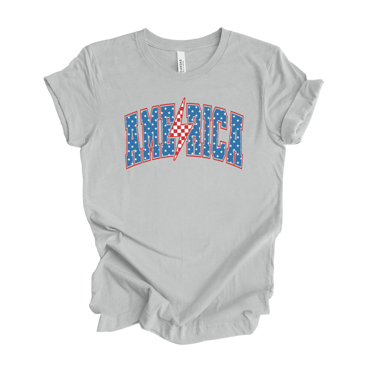 America | Red | White | Blue | Lightning | Unisex T-Shirt