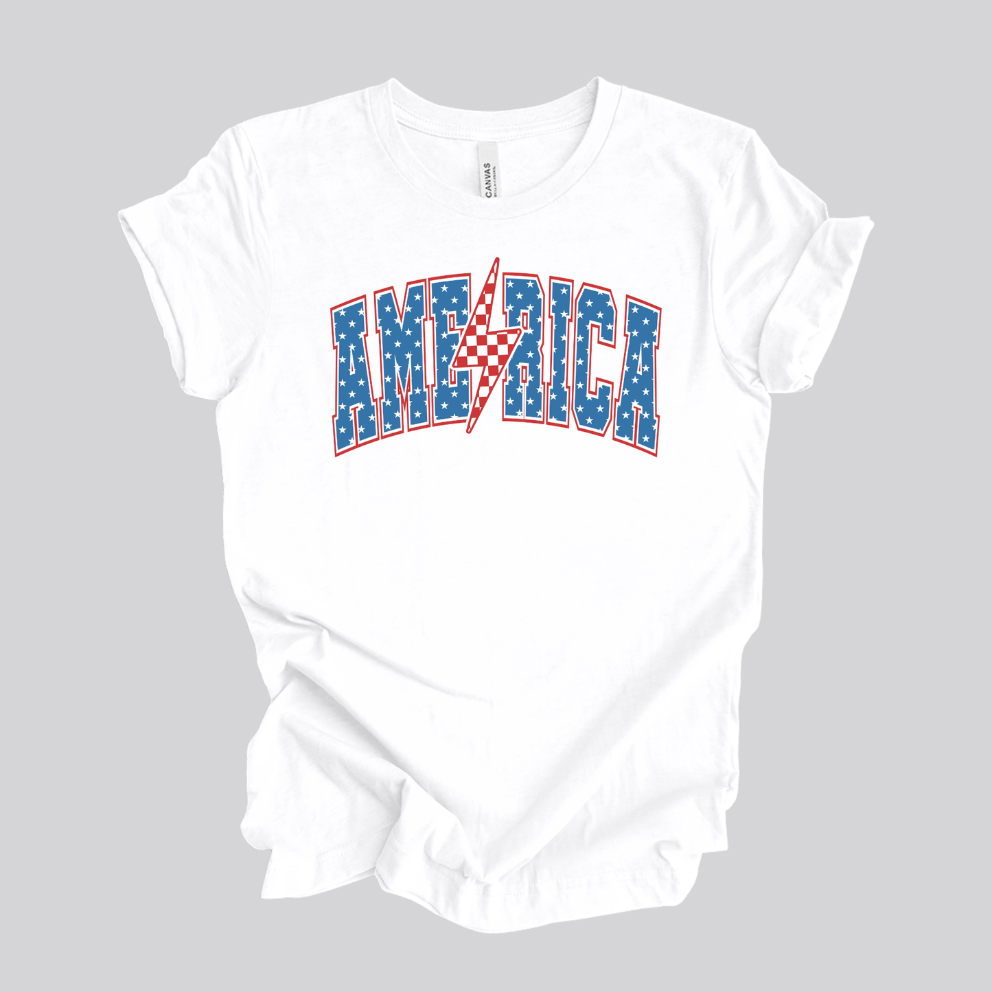 America | Red | White | Blue | Lightning | Unisex T-Shirt