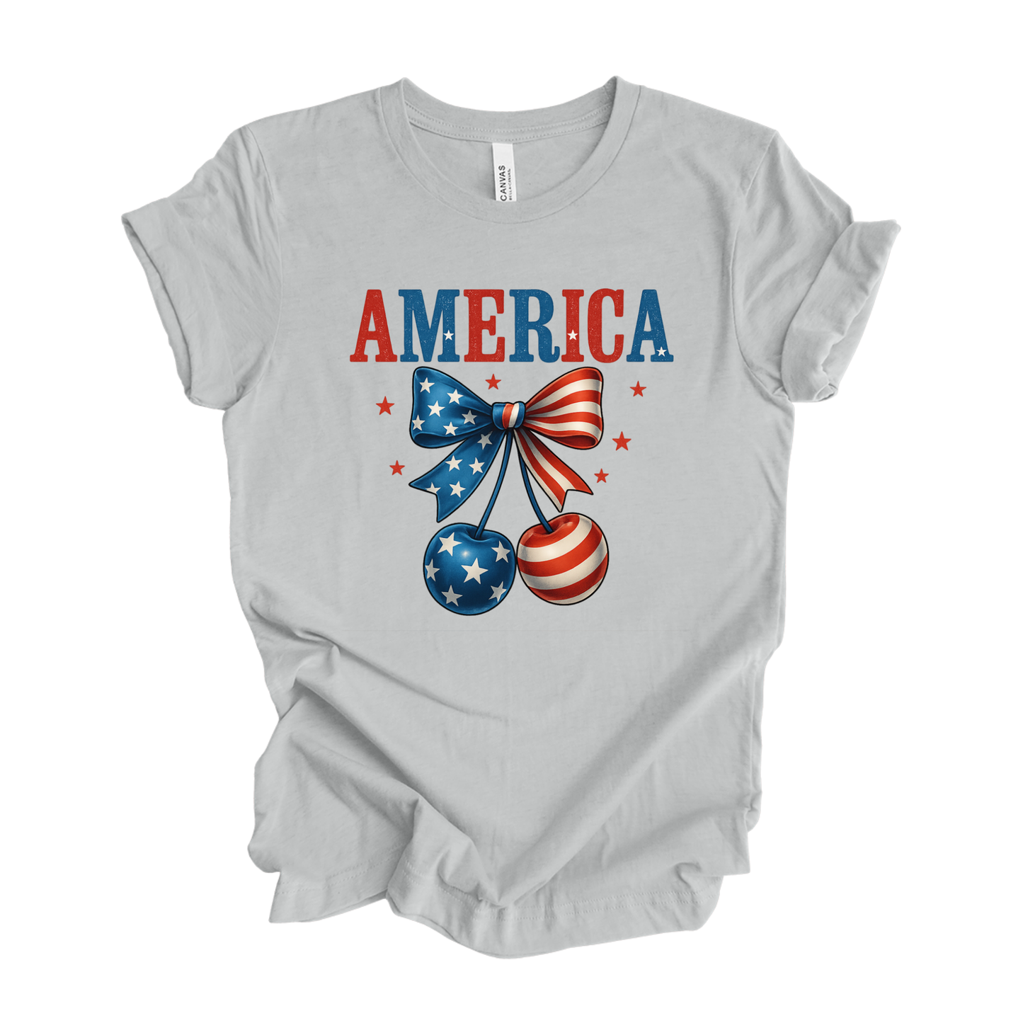 America | Bow | Cherries | Unisex T-Shirt