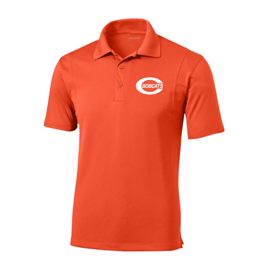 Celina Bobcats | Embroidered | White Logo | Orange Polo