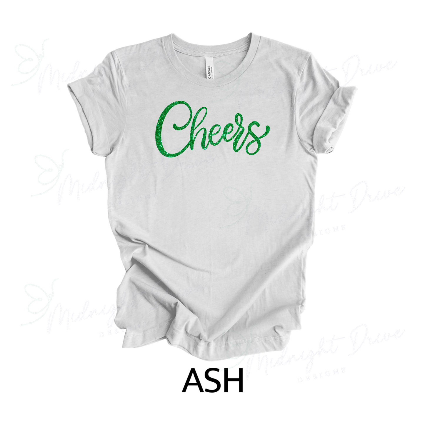 Cheers | Green Glitter | Unisex T-Shirt *Multiple Color Options*