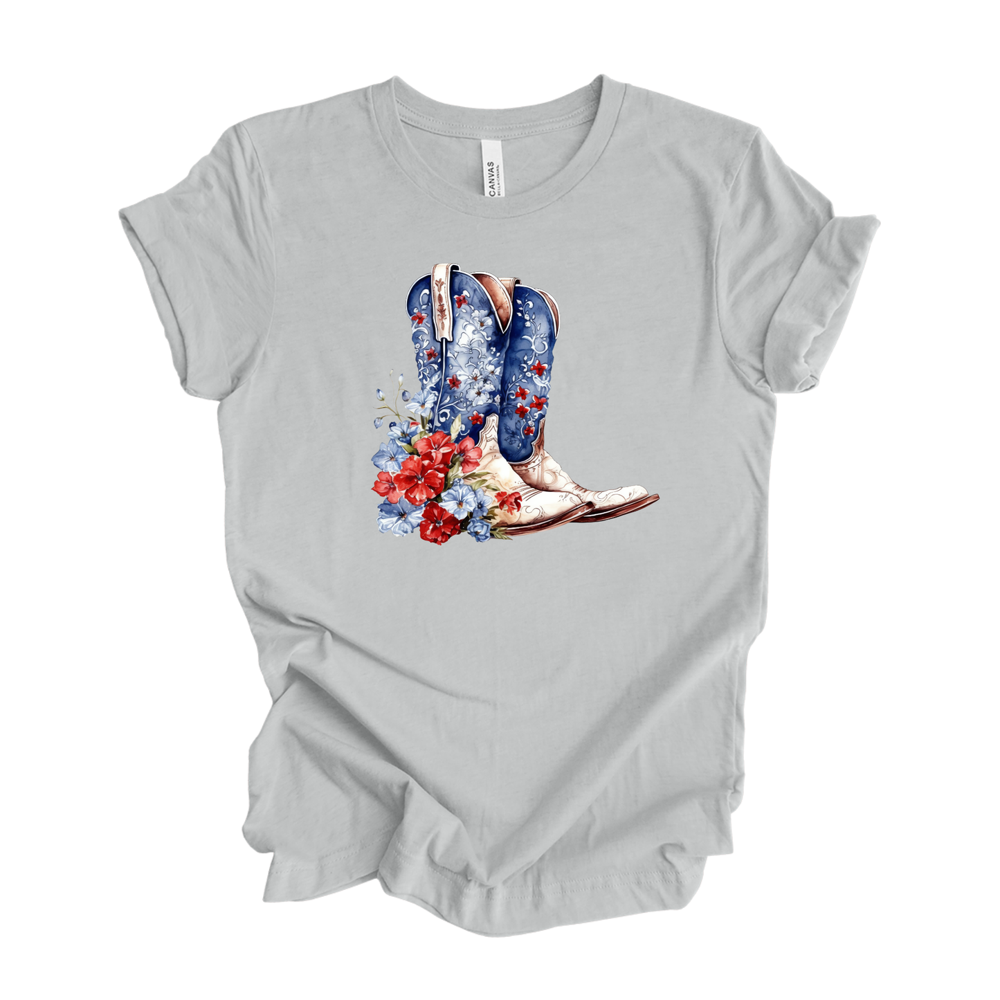 Red | White | Blue | Cowboy Boots | Unisex T-Shirt