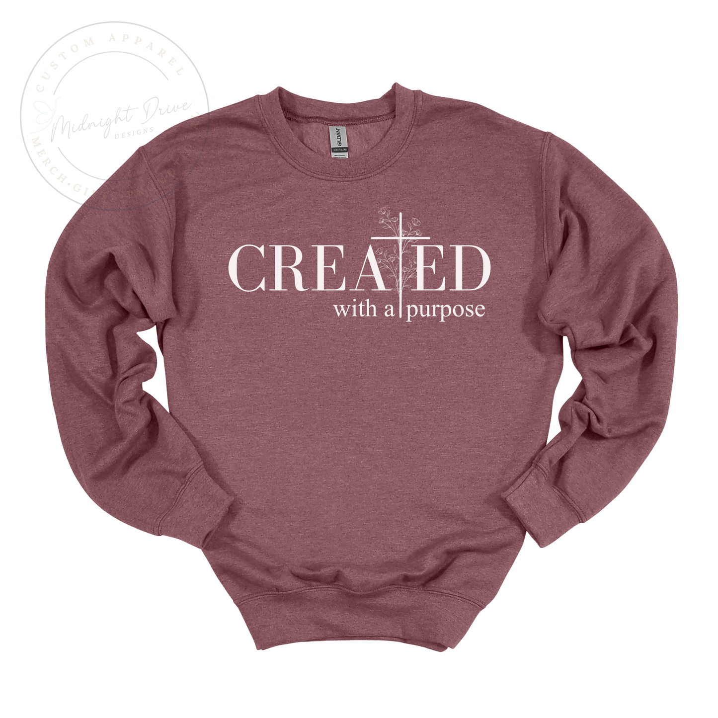 Created With a Purpose | Unisex Sweatshirt | Multiple Color Option