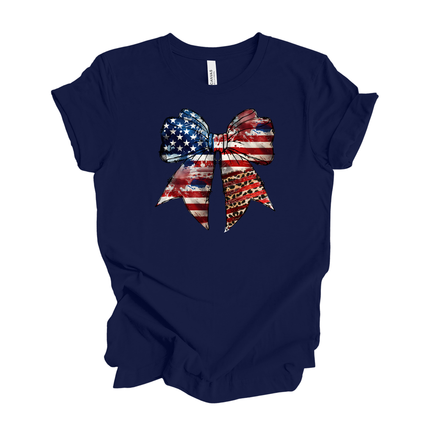 Flag | Bow | Red | White | Blue | Unisex T-Shirt