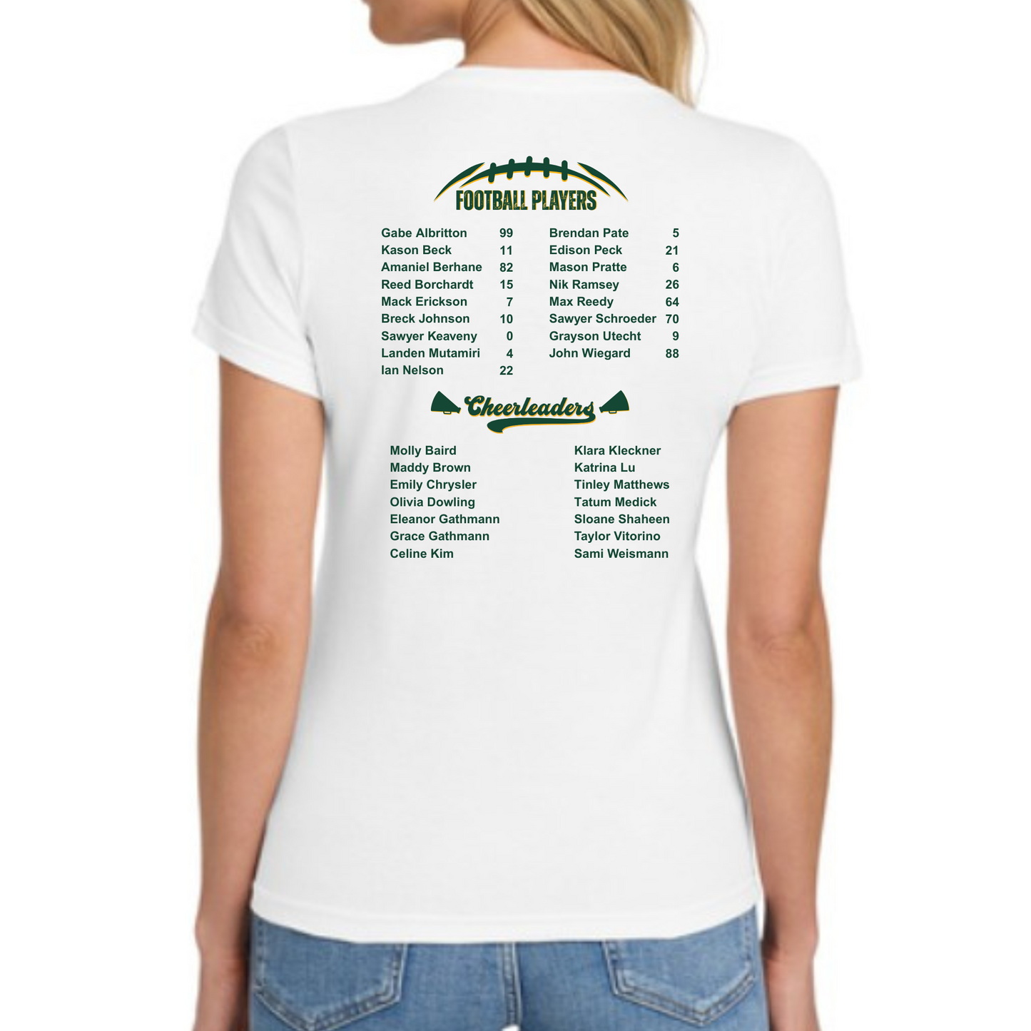 Bears Football | Gildan | Softstyle | Front and Back | White Women's V-Neck