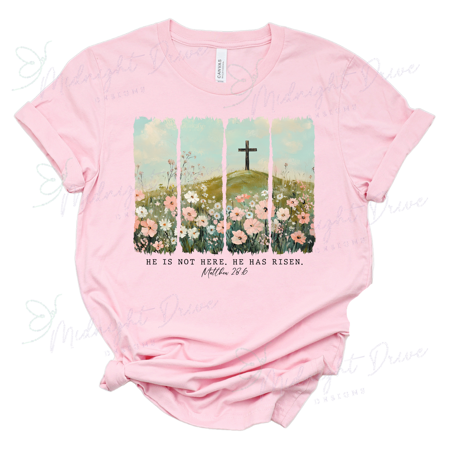 He Is Not Here | He Has Risen | Matthew 28:6 | Unisex T-Shirt