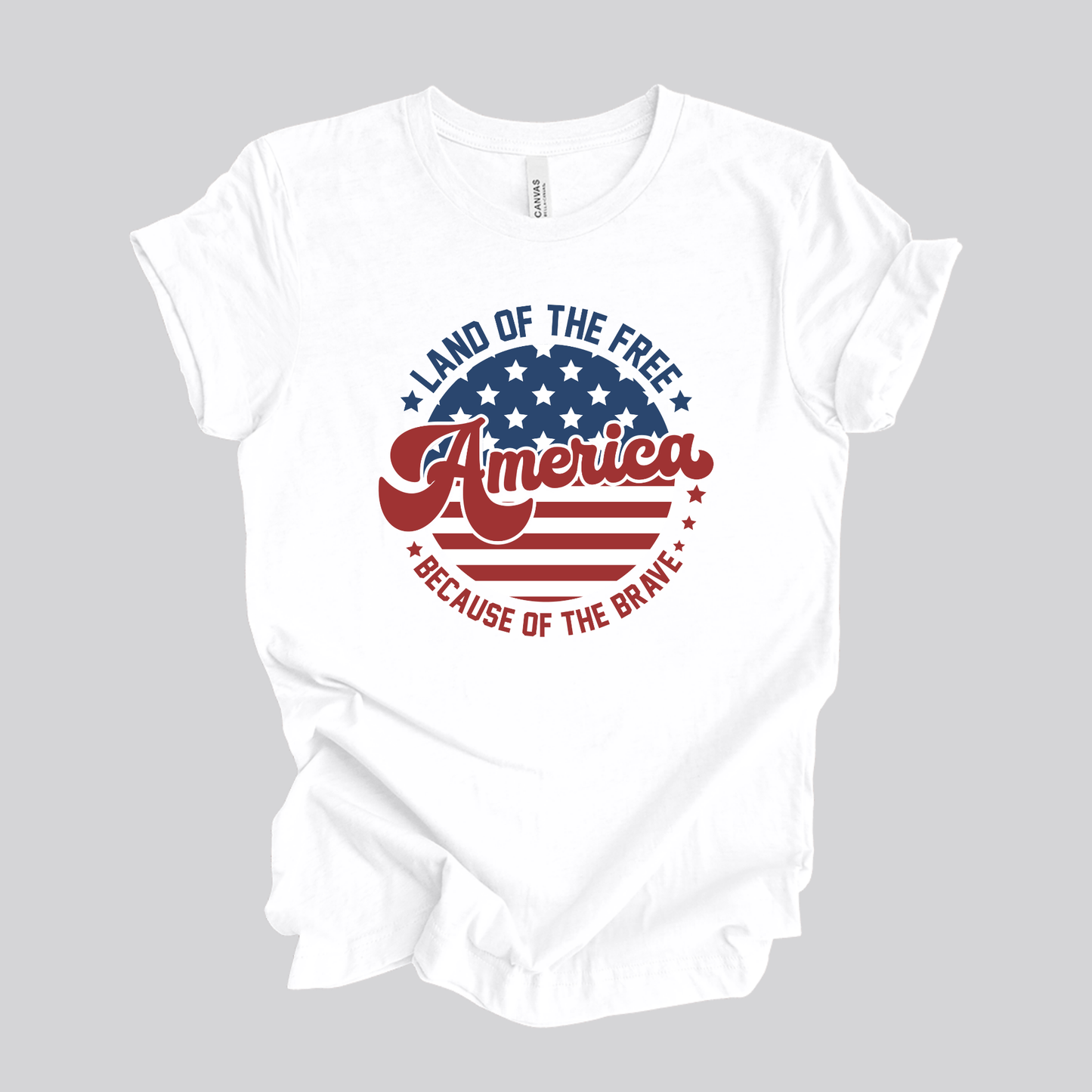 Flag | America | Land of the Free | Because of the Brave | Unisex T-Shirt