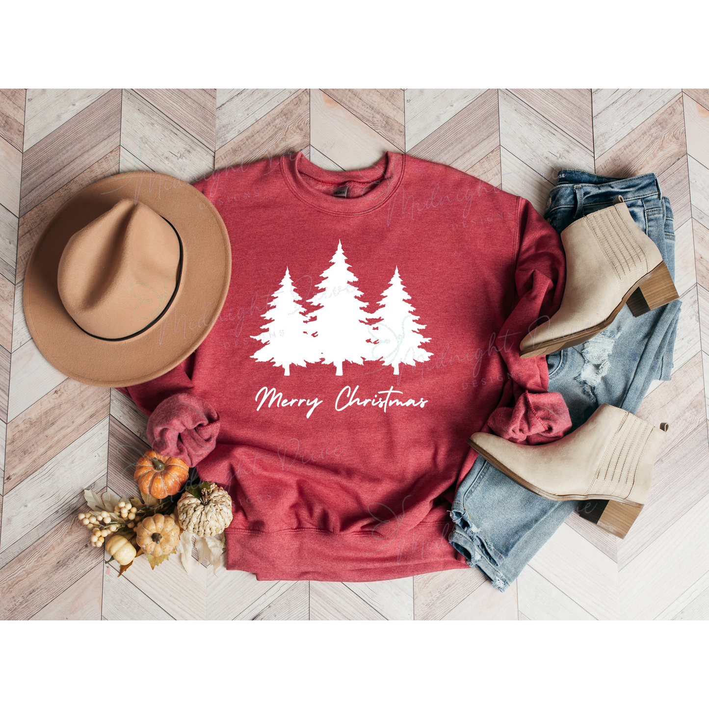 Merry Christmas | Three Tree | Unisex Sweatshirt