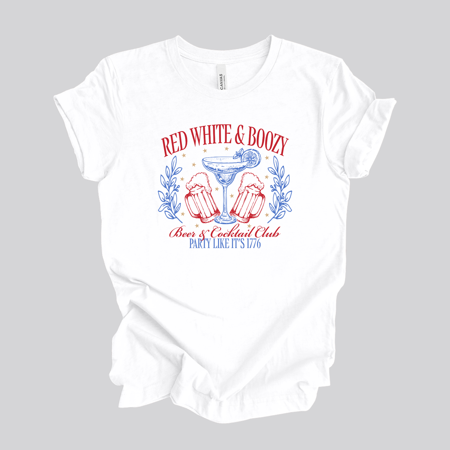 Red White & Boozy | Beer & Cocktail Club | White | Unisex T-Shirt