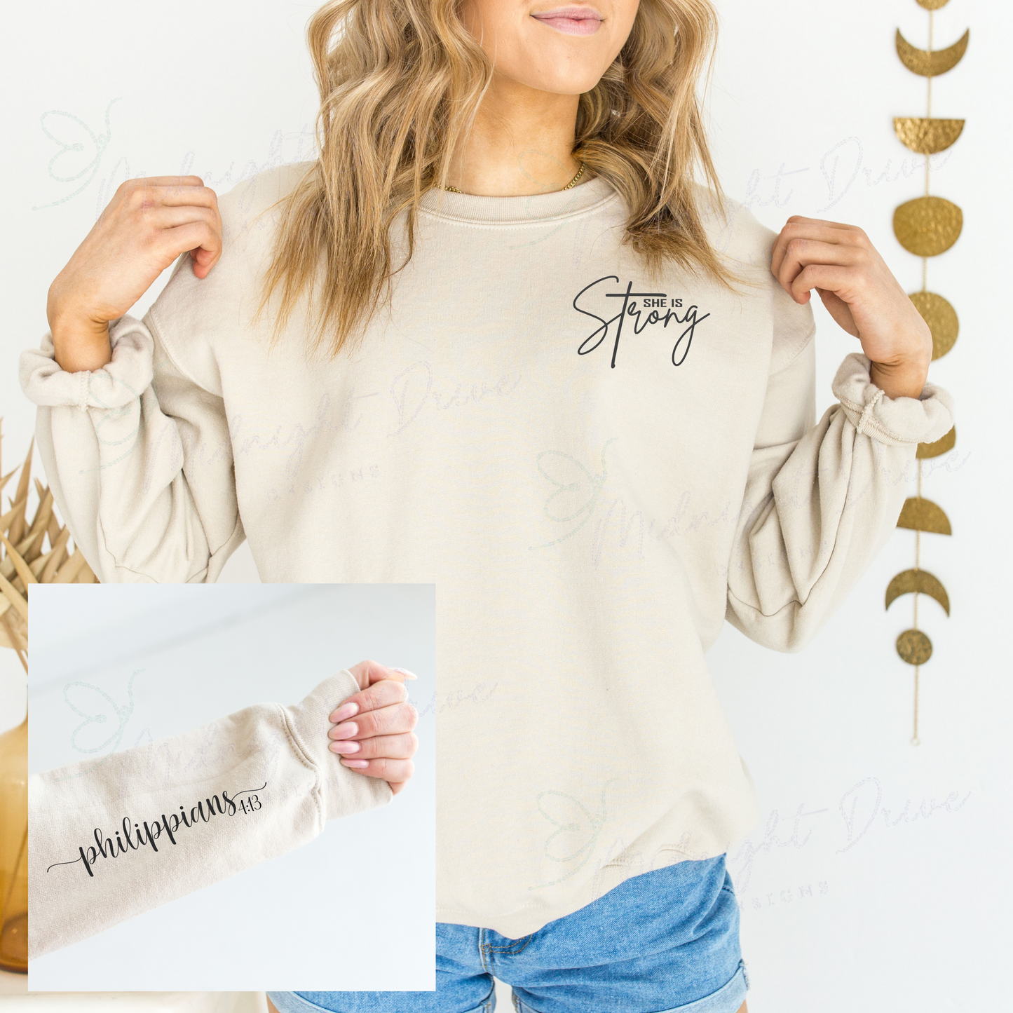 She Is Strong | Bible Verse | Unisex Sweatshirt | Unisex Long Sleeve T-Shirt *Multiple Color Options*