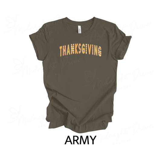 Thanksgiving | Multi-Design Letters | Unisex T-Shirt