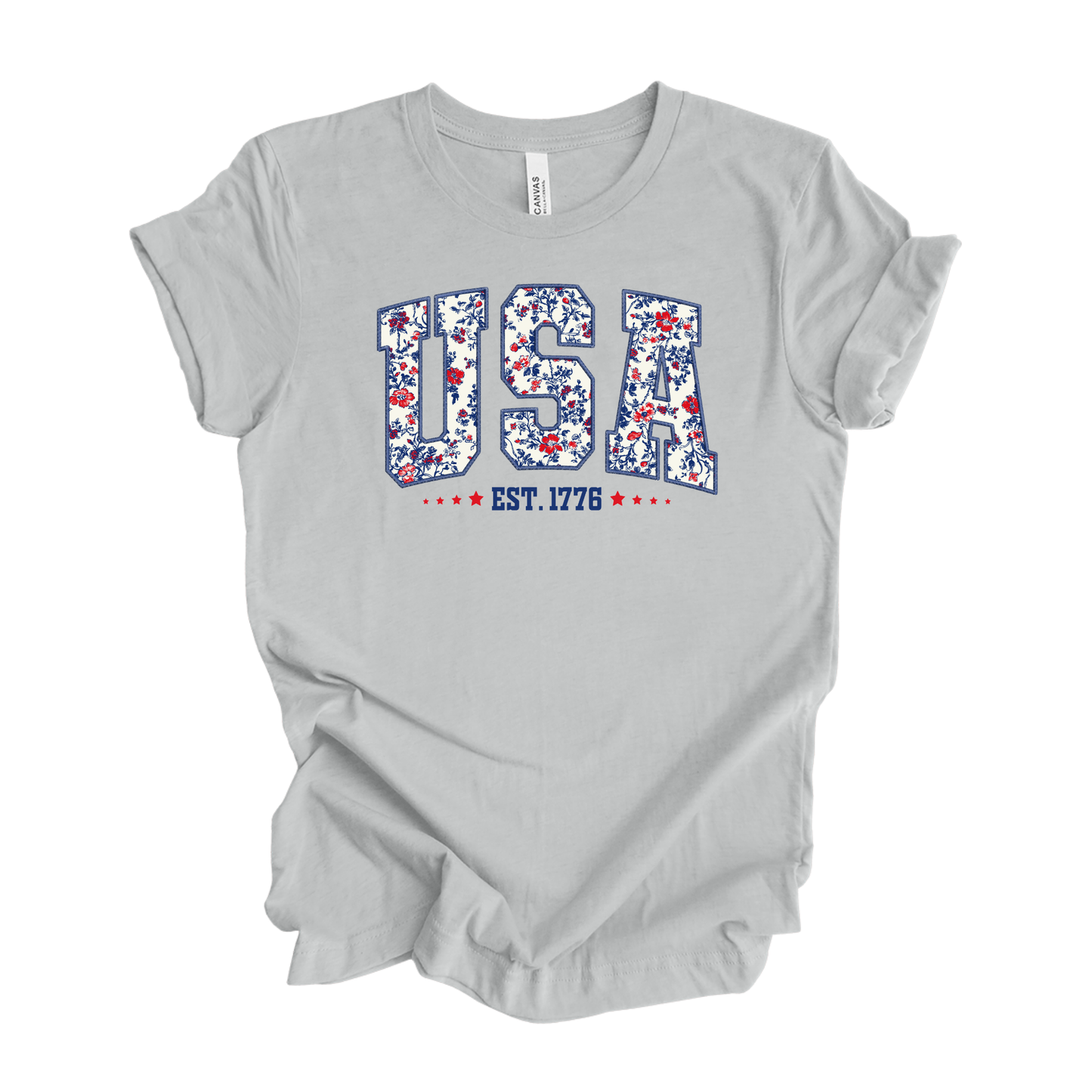 USA | Floral | Unisex T-Shirt