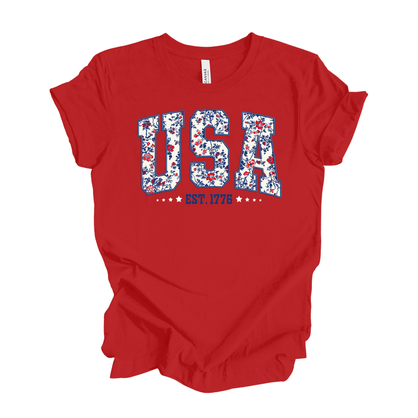 USA | Floral | Unisex T-Shirt