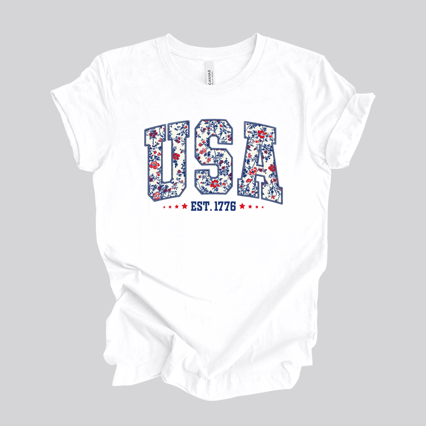 USA | Floral | Unisex T-Shirt