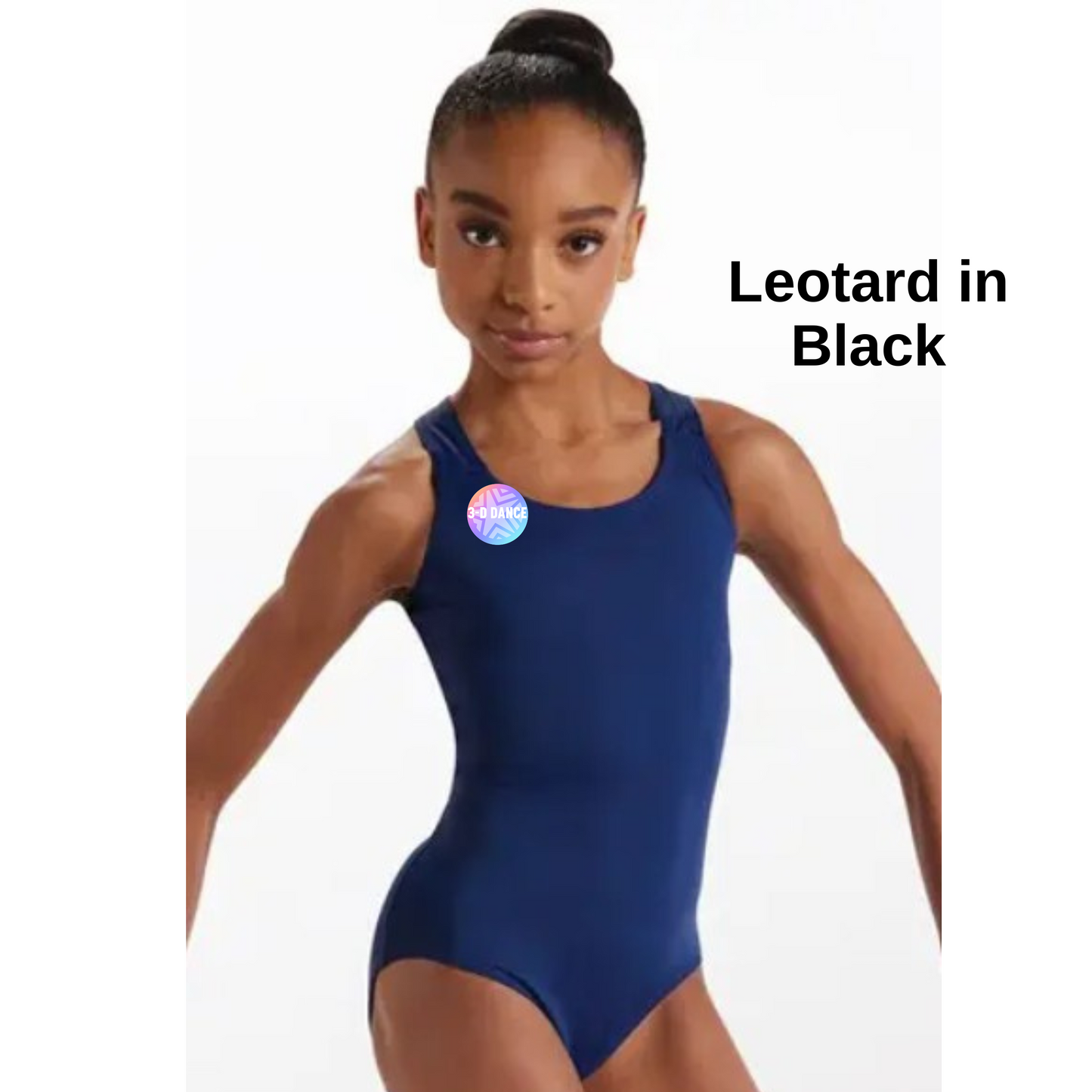 X-Back Camisole Leotard - Black