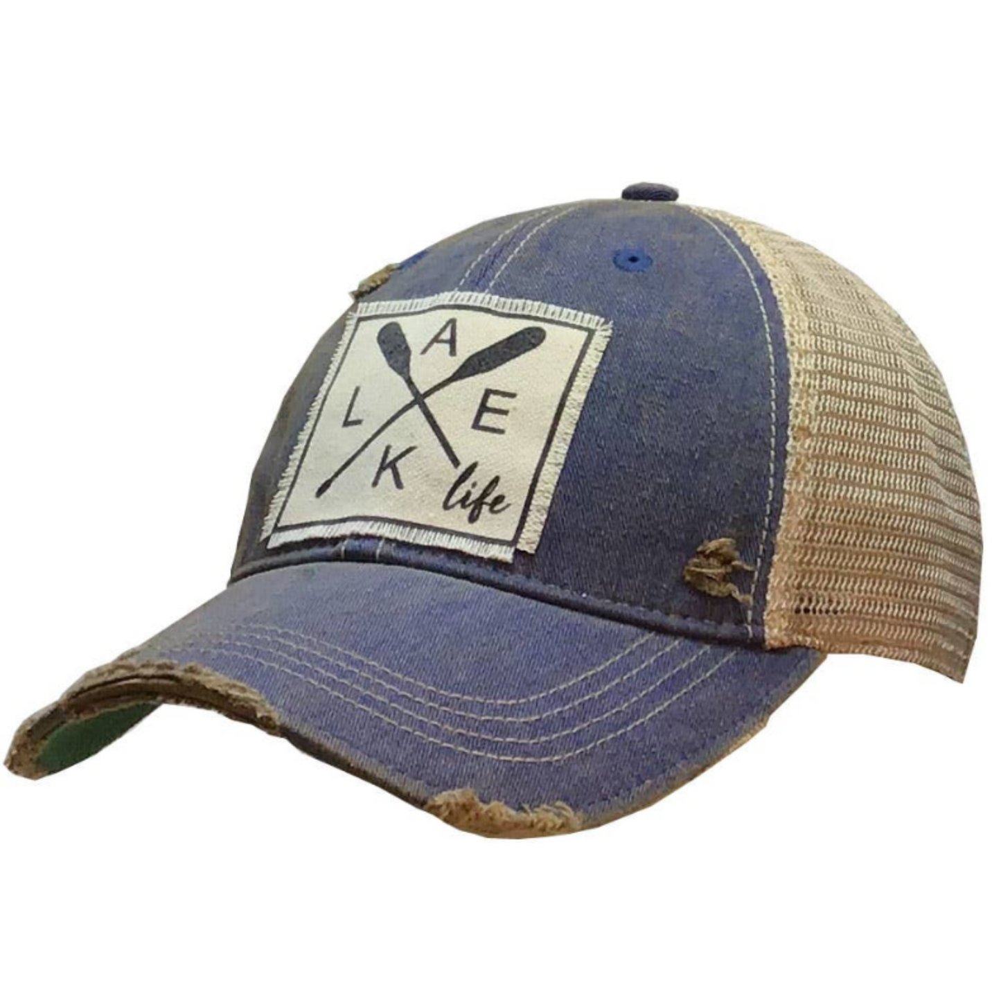 Lake Life | Oars | Distressed | Trucker Hat | Baseball Cap