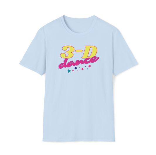 3-D Dance Yellow/Pink Adult T-Shirt