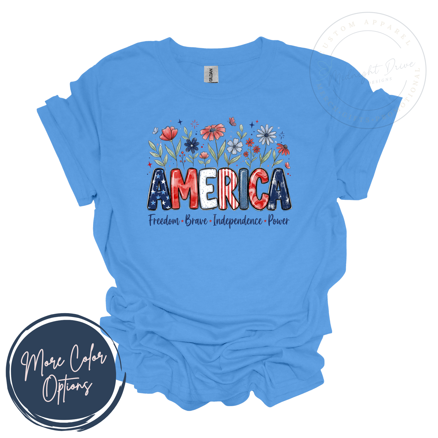 America | Freedom | Brave | Independence | Power | Unisex T-shirt
