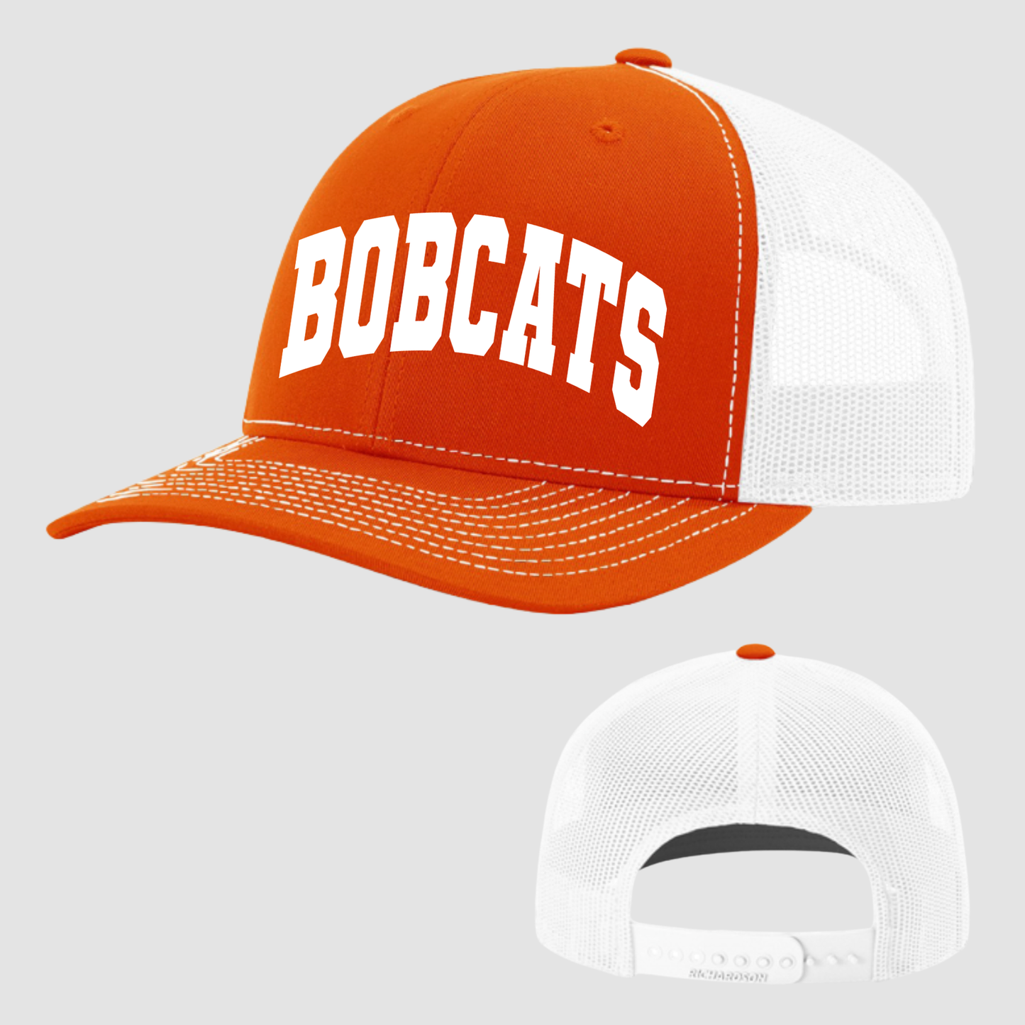 Bobcats Arched | Richardson 112 | Orange Trucker Hat
