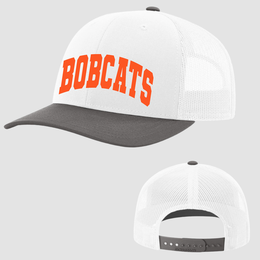 Bobcats Arched | Richardson 112 | White/Charcoal Trucker Hat