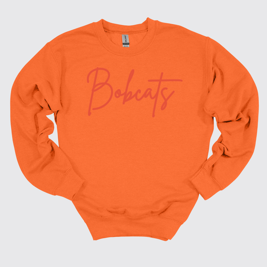 Bobcats | Puff Design | Gildan | Crewneck Sweatshirt | Multiple Color Options