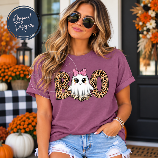 Boo | Leopard | Ghost | Adult T-Shirt
