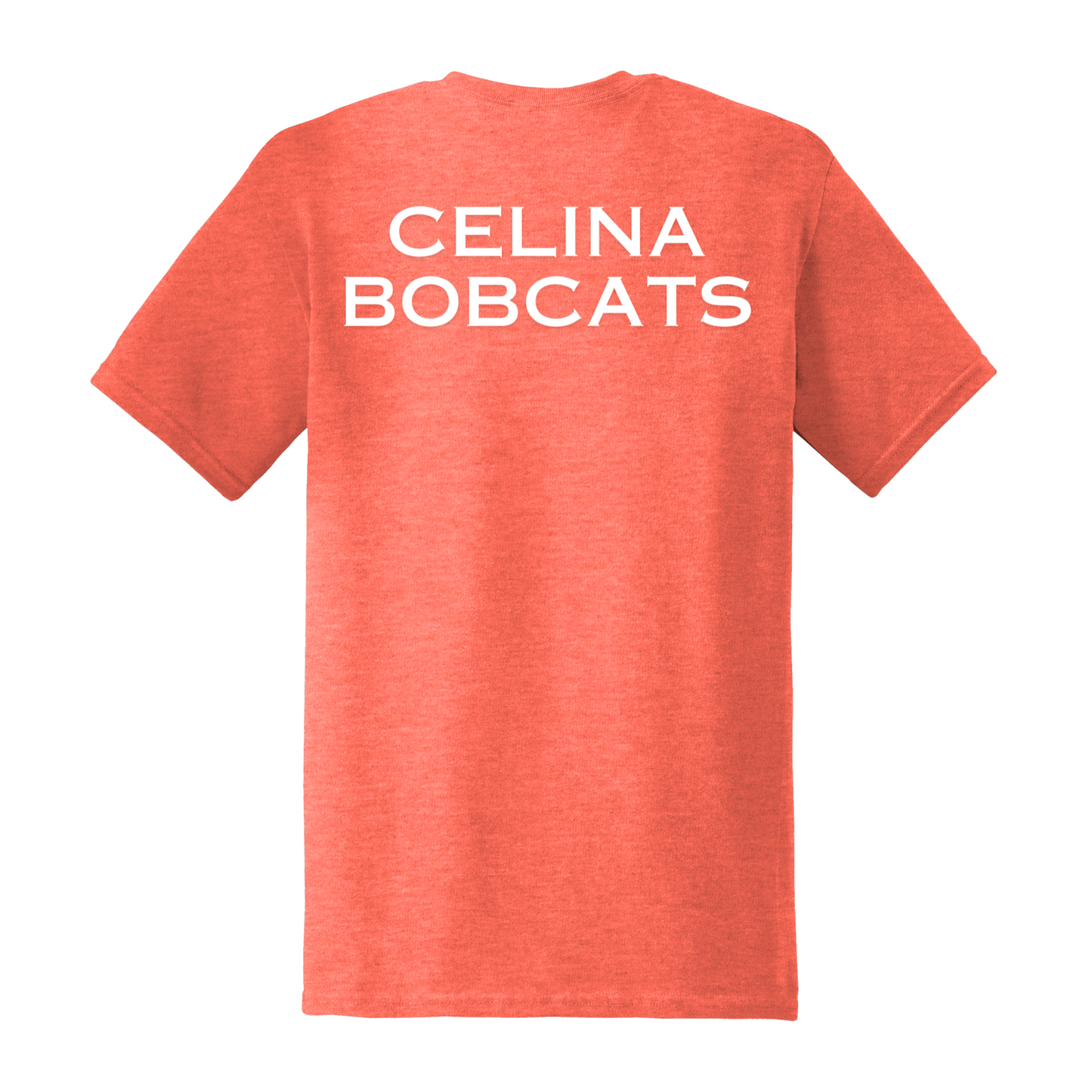 Celina Bobcats Paw T-Shirt | Heather Orange