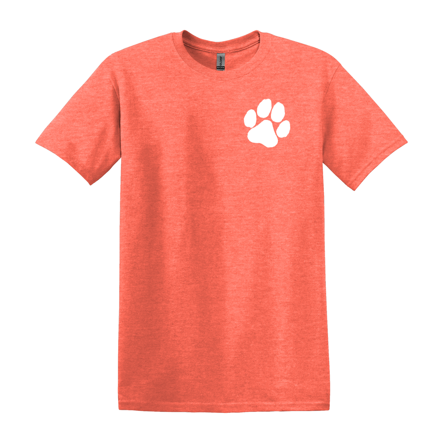 Celina Bobcats Paw T-Shirt | Heather Orange