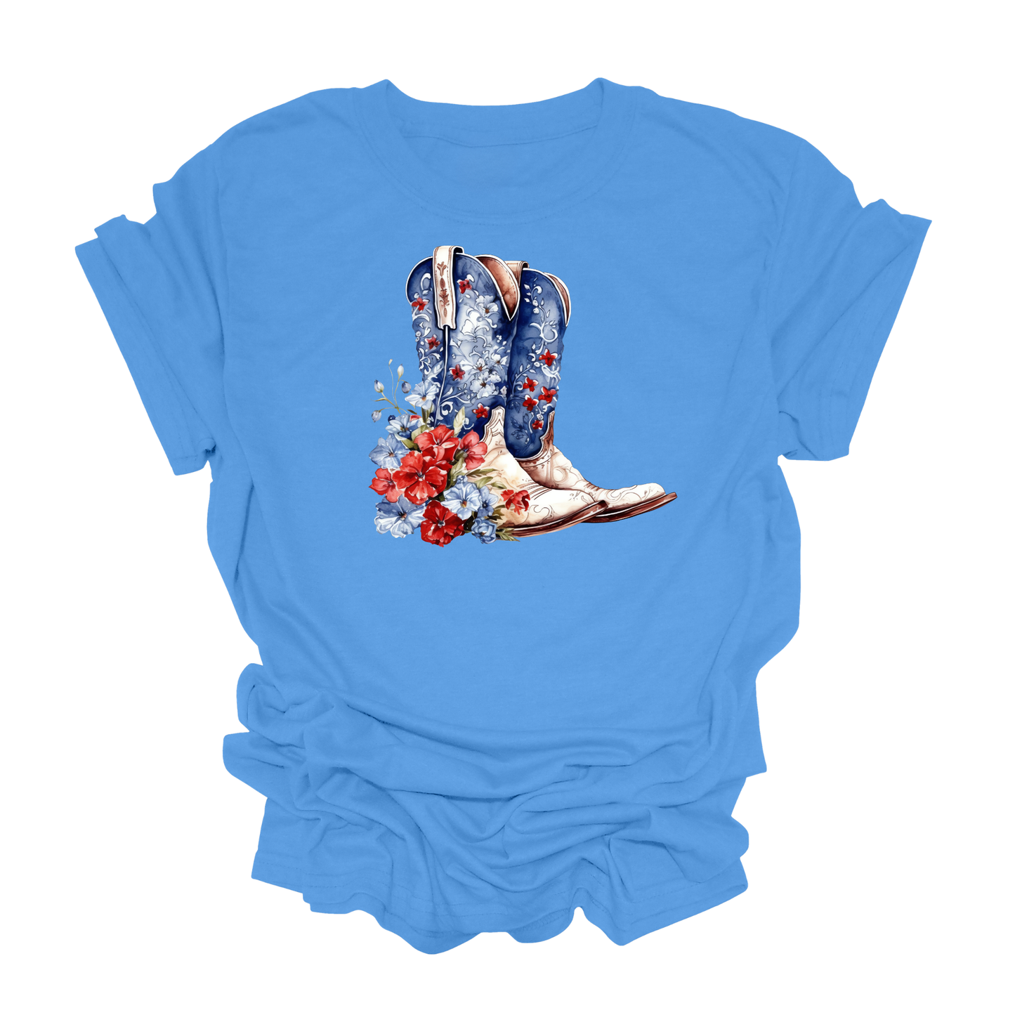 Red | White | Blue | Cowboy Boots | Unisex T-Shirt