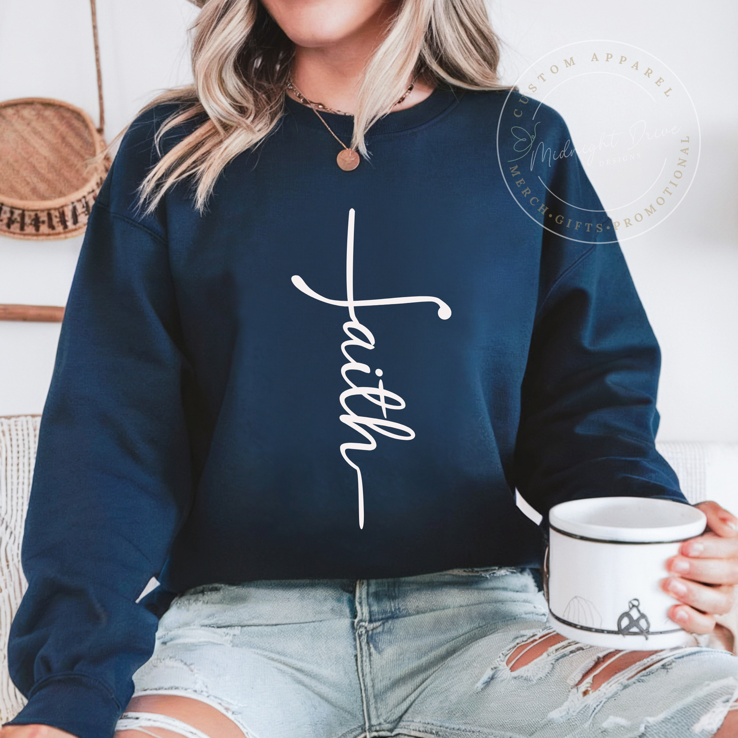 Faith | Cross | Unisex Sweatshirt | Multiple Color Options