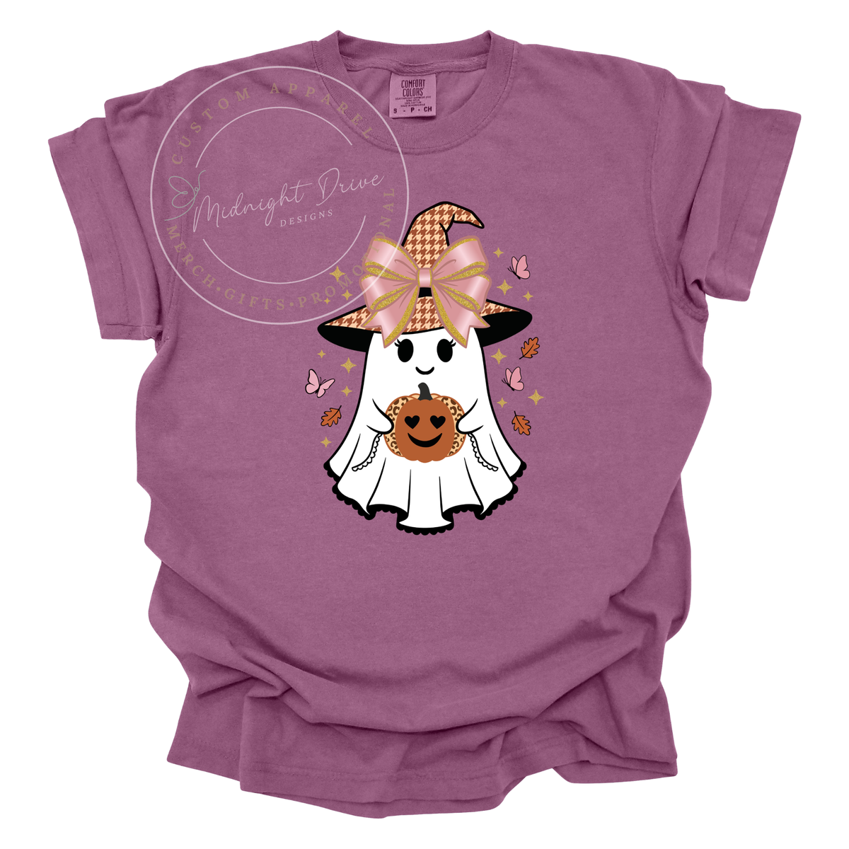 Ghost | Gingham Hat | Adult T-Shirt