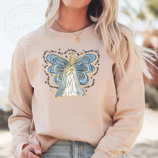Glory to God | Angel | Unisex Sweatshirt | Sand