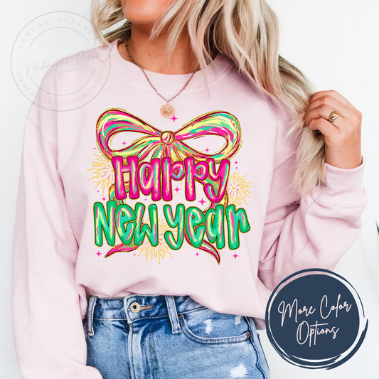 Happy New Year | Bow | Bright | Unisex Sweatshirt