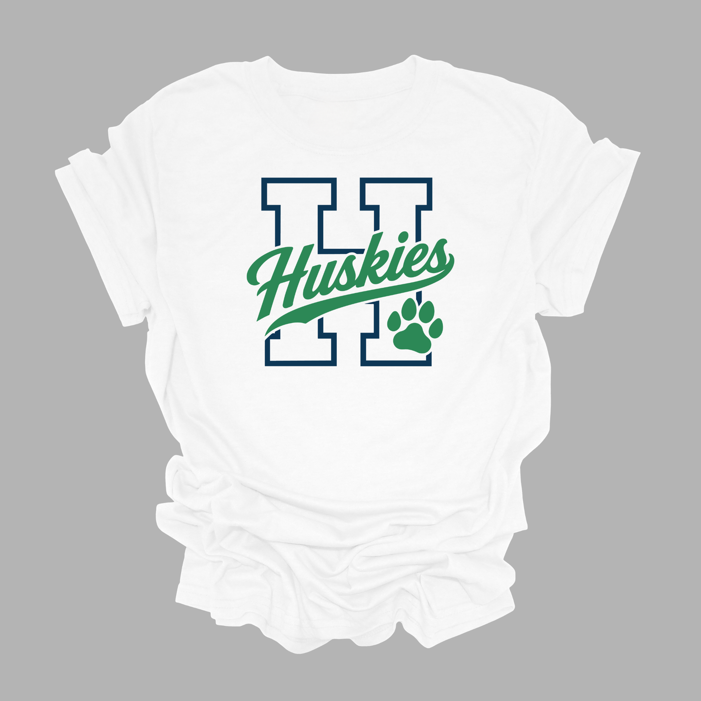Huskies Paw | Gildan Softstyle White T-Shirt | Adult
