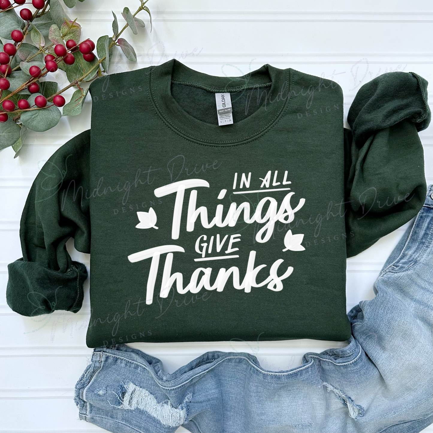 In All Things | Give Thanks | Unisex Sweatshirt