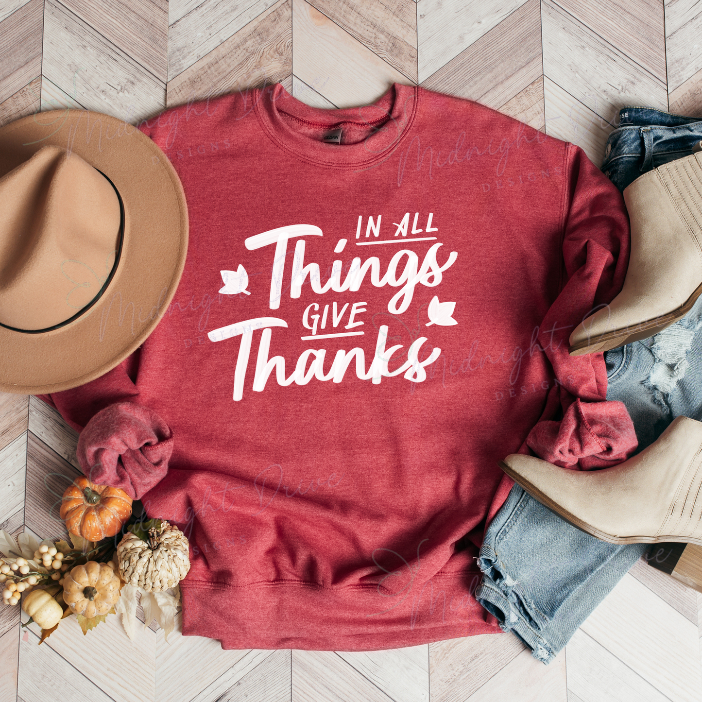 In All Things | Give Thanks | Unisex Sweatshirt