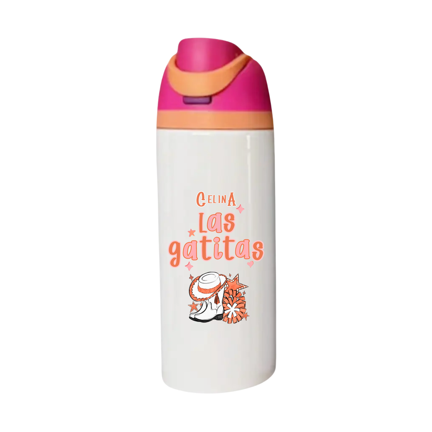 24oz | Owala Style | Pink/Orange | Water Bottle