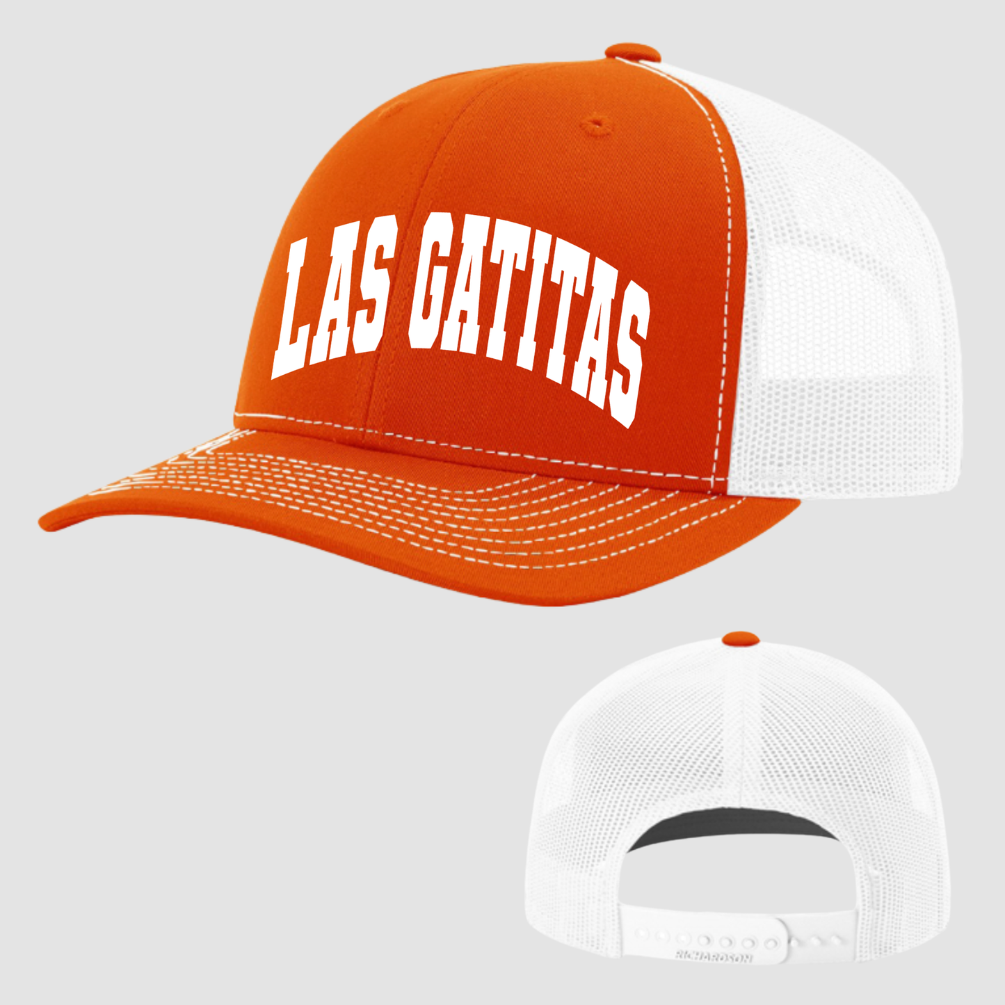 Las Gatitas Arched | Richardson 112 | Orange Trucker Hat