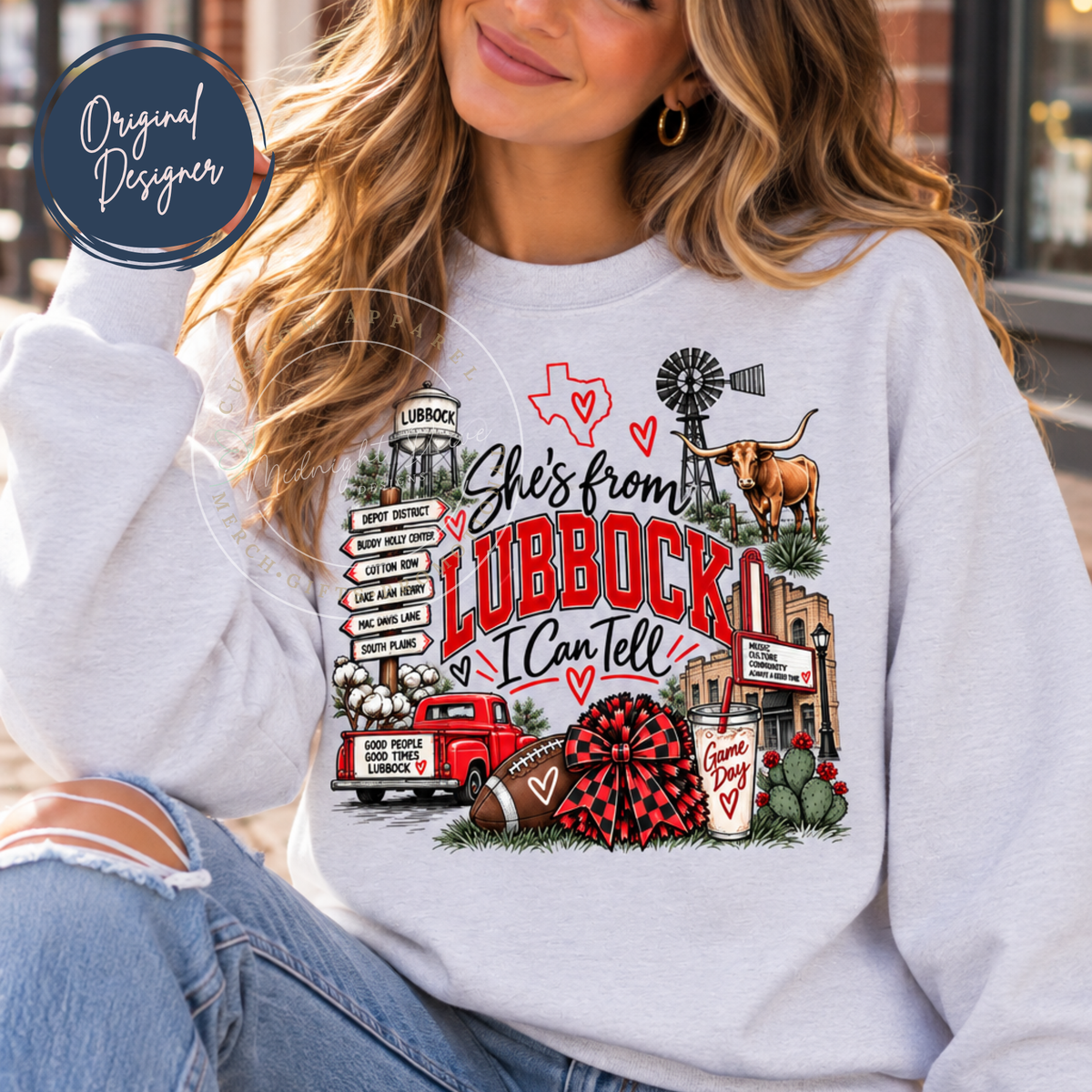 She's from Lubbock | I Can Tell | Adult T-Shirt & Sweatshirt Options