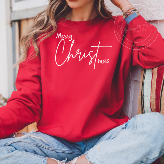 Merry Christmas | Unisex Sweatshirt | Red