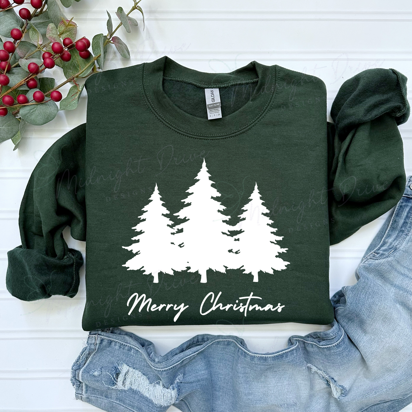 Merry Christmas | Three Tree | Unisex Sweatshirt