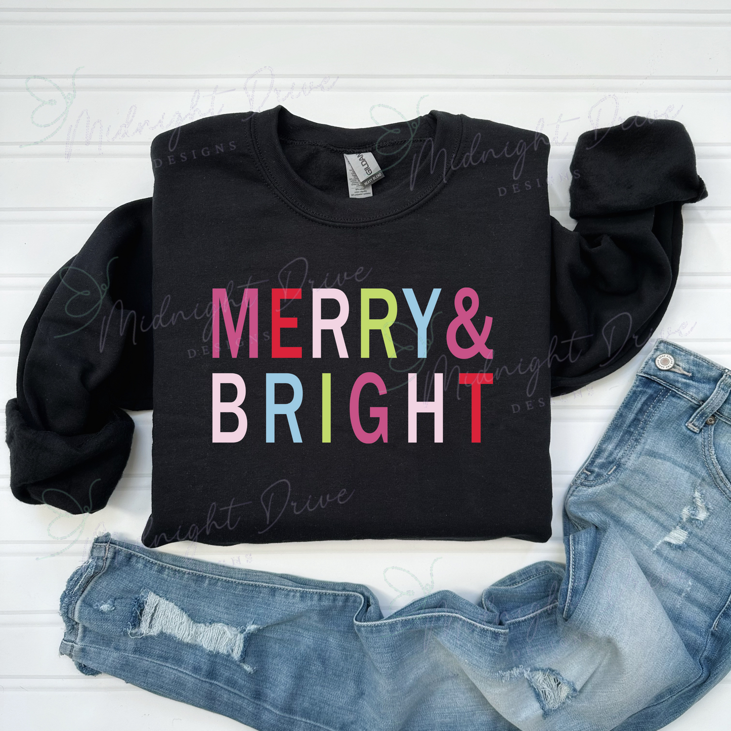 Merry & Bright | Multi-Color | Unisex Sweatshirt