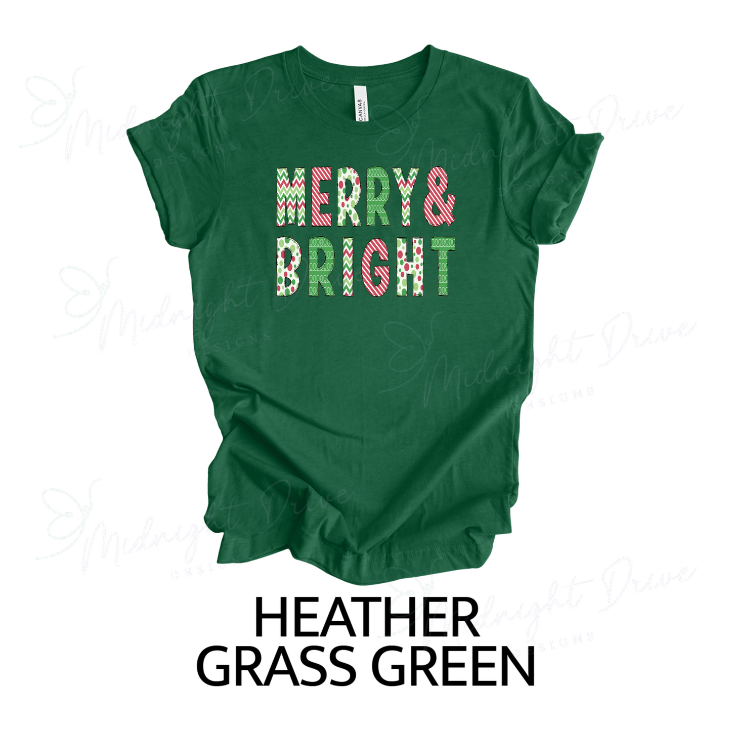 Merry & Bright | Multi-Design Letters | Unisex T-Shirt