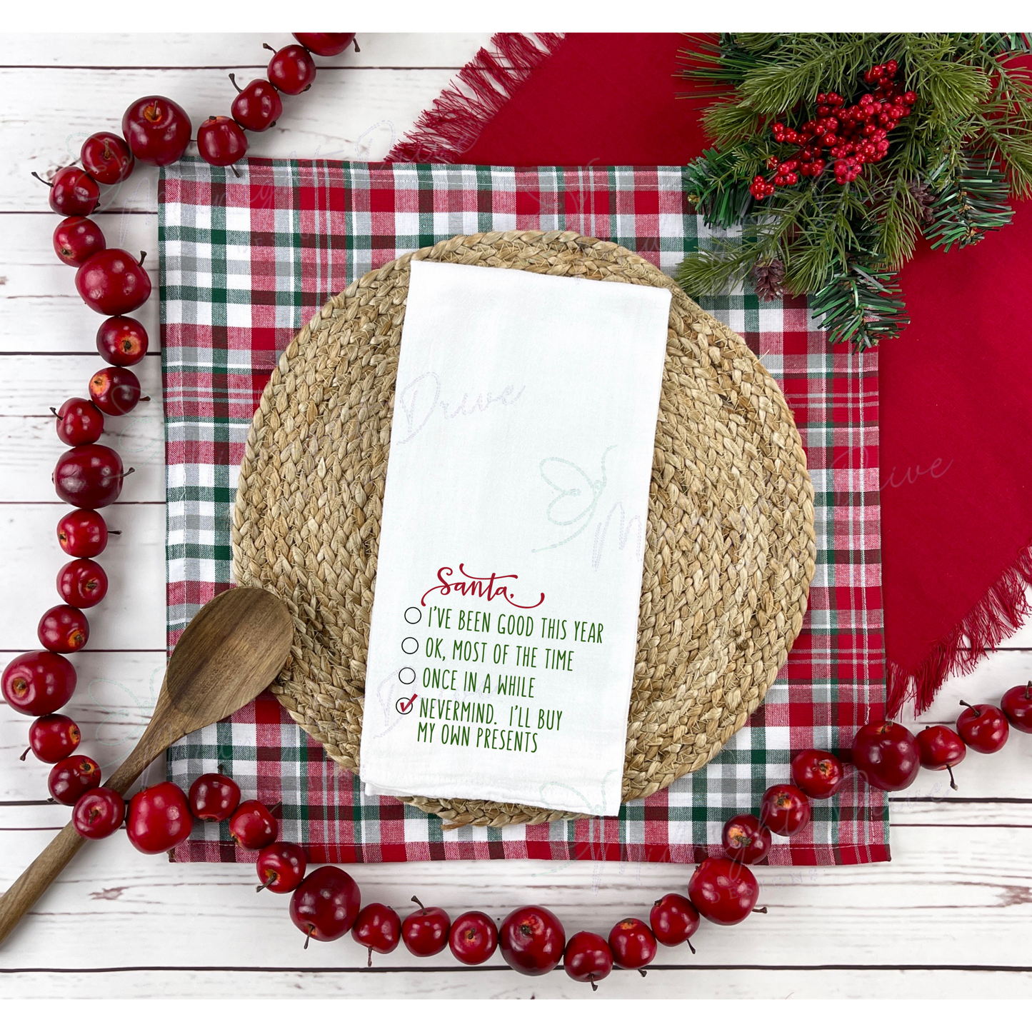 Santa's List | Tea Towel