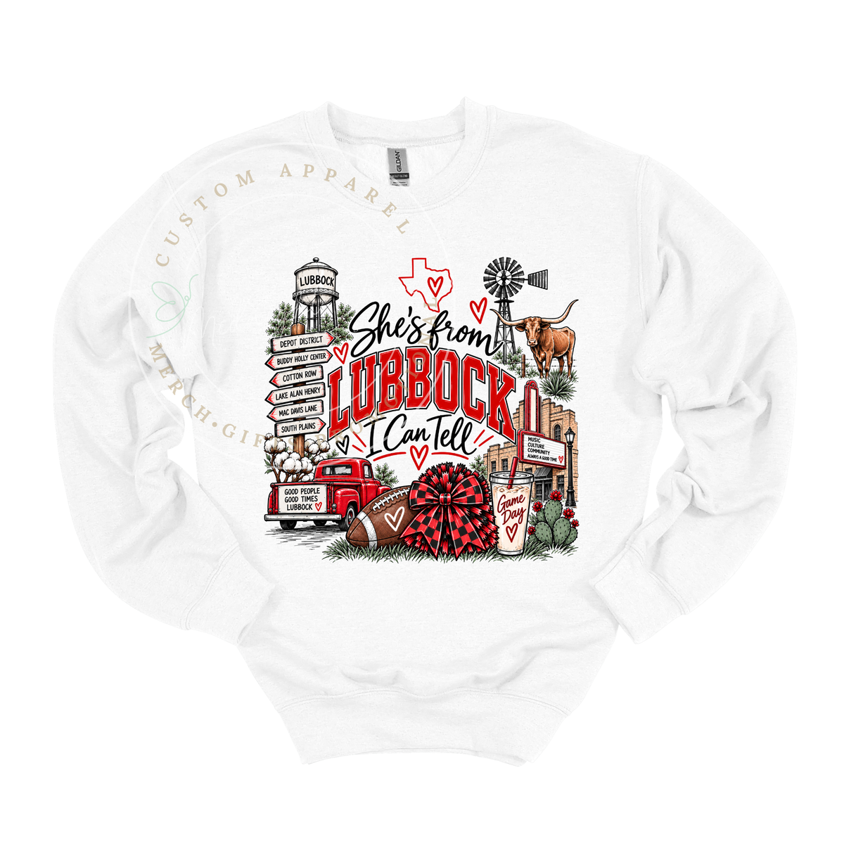 She's from Lubbock | I Can Tell | Adult T-Shirt & Sweatshirt Options