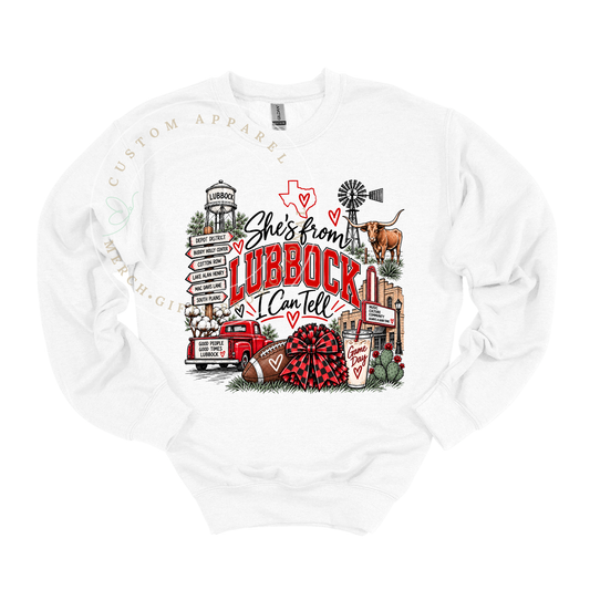 She's from Lubbock | I Can Tell | Adult T-Shirt & Sweatshirt Options