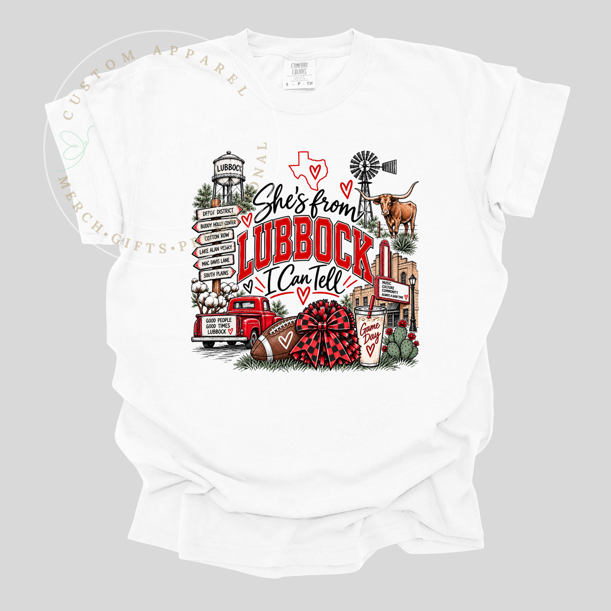 She's from Lubbock | I Can Tell | Adult T-Shirt & Sweatshirt Options