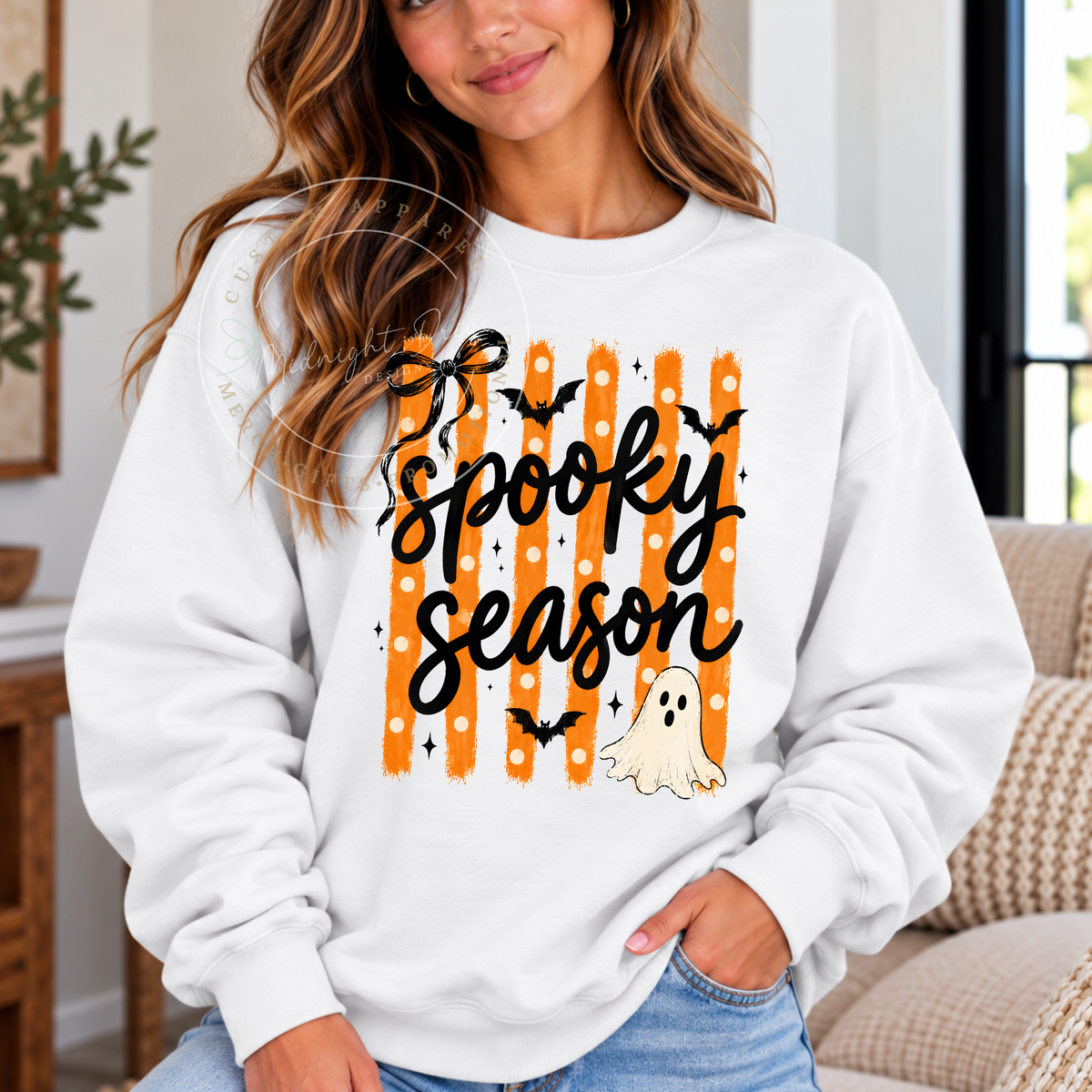 Spooky Season | Big Stripes | Adult Sweatshirt | Multiple Color Options